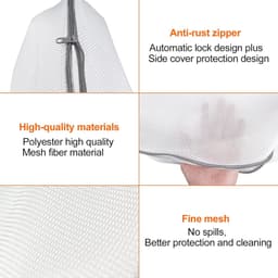 Goodivery ® Set van 2 wasnetschoenen, waszakken voor schoenen, waszak met ritssluiting, herbruikbare wasmachinereinigingswaszakken, goed voor wassen, opbergen en reizen — thumbnail 3