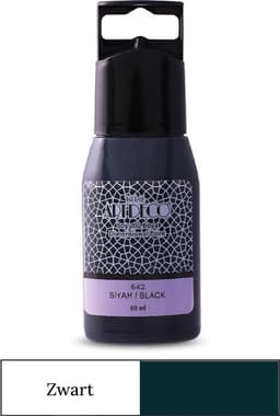 Artdeco Dimensional Paint, Relief Paint, Dimensional Fabric Paint, 3D Liner - 3D Verf - 3D Paint, Textuurschilderen, Reliëf Schilderen, Metallic Kleuren - Stof, Glas, Keramiek, Karton, Metaal, Papier, Steen - 50 ml Wit +50 ml Zwart — thumbnail 3