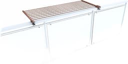 Foxydry Duo 118 cm droogrek balkon - corten - rechthoekige reling — thumbnail 3