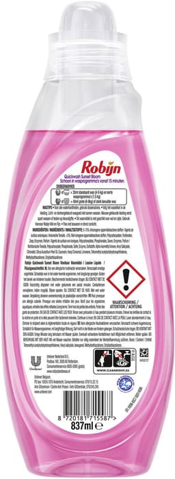 Robijn Quickwash - Vloeibaar Wasmiddel - Sunset Bloom - 8 flessen - 176 Wasbeurten - Voordeelverpakking — thumbnail 5