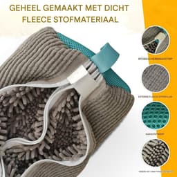 Was machine Schoenen zak - 360° Reiniging - Her bruik bare Waxende Schoenen zak (39 x 19 cm) - Voor alle soorten en maten schoenen - Was machine Schoenen zak - Grijs — thumbnail 2