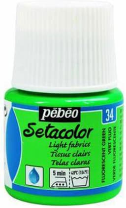 Pébéo Setacolor Fluoriserend Groene Textielverf - 45ml textielverf voor lichte stoffen — thumbnail 1