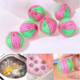 6 stuks ontharingsballen voor in de wasmachine - Anti-Pluis Wasbal Set - Nylon Wasmachine Ballen - Wasballen Wasbol - Pluisballen — thumbnail 3