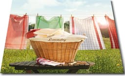 Papillon Wasmachine beschermer mat - 60x60 cm. - Wasmand & Theedoek — thumbnail 1
