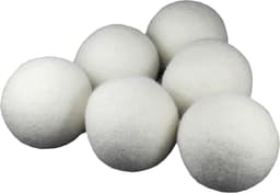 EcoSavers Droogballen Wol voor wasdroger set van 6 stuks Drogerballen doorsnede 7cm in katoenen bewaartasje — thumbnail 1