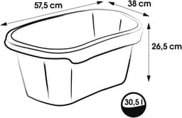 keeper Wasmand met Heupsteun 30,5L Tilda Nordic Roze — thumbnail 3