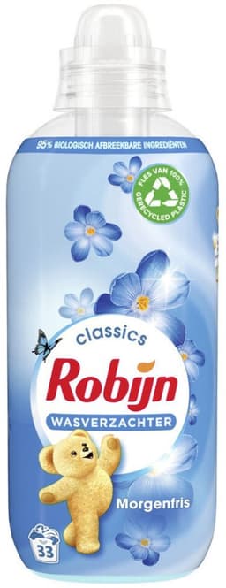 Robijn - Morgenfris - Wasverzachter - Frisse Geur - 33 Wasbeurten - 825 ml - Voordeelverpakking - 4 stuks — thumbnail 2