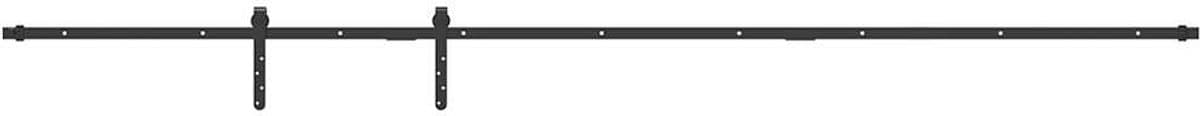 vidaXL - Ophangset - voor - schuifdeur - 244 - cm - koolstofstaal — afbeelding 1