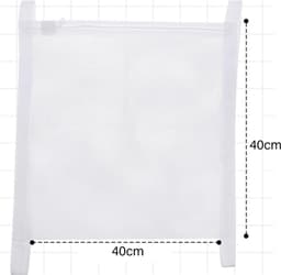 Waszak - Schoen Wassen - Herbruikbaar - Waszak Voor Schoenen - Schoenen Waszak - wit - Met Rits - 40*40*1.7 cm - Schoenen was tas - Polyester — thumbnail 5