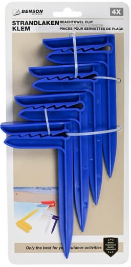 Benson Strandlaken klem - 12x - kunststof - 15 cm - Handdoekknijpers / handdoek klem — thumbnail 5