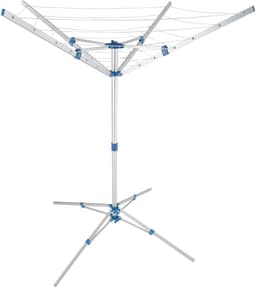 tectake® Aluminium Droogmolen - wasmolen met 4 Draagarmen - Traploos in Hoogte Verstelbaar - Diverse Modellen - (Type 2 | Nr. 402720) — thumbnail 1