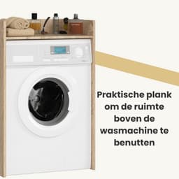 Wasmachine Kast / Wasmachine Ombouw / Wasmachine Meubel FIN / Sonoma Eik / AKORD Furniture Factory / 64 x 98 x 50 cm — thumbnail 3