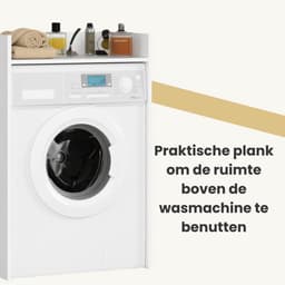 Wasmachine Kast / Wasmachine Ombouw / Wasmachine Meubel FIN / Wit / AKORD Furniture Factory / 64 x 98 x 50 cm — thumbnail 3