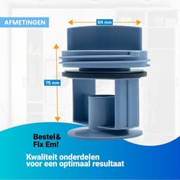 Fixem® - Wasmachine pluizenzeef filter geschikt voor Bosch, Siemens 00647920, 00605010 - 1 Stuk — thumbnail 5