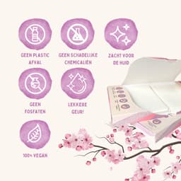 YOKUU Probiotische Wasstrips - 64 Wasbeurten - Kersenbloesem Geur - Ecologisch Wasmiddel - Reis Wasmiddel - Ultra Geconcentreerd en Voorgedoseerd - Ecologisch Wasproduct — thumbnail 3