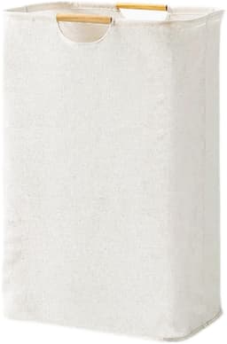 HAUSS SPOLE Wasmand-Inklapbaar Ontwerp - Laundry bag - Wassorteerder - Voor Badkamer & Slaapkamer-40×27×56 cm-Linnen-Beige — thumbnail 4