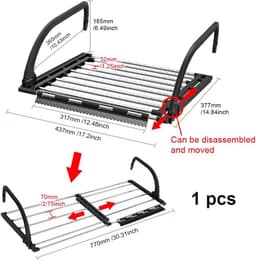 Handdoekrek Radiator - Badkamer - Droogrek - Zwart — thumbnail 3