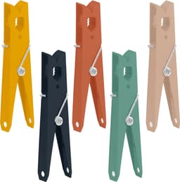 Wasknijper mandje/bakje - zilver - inclusief 48x wasknijpers - kunststof — thumbnail 5