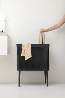 Brabantia Bo Wasmand - met Deksel - 60 l - Matt Black — thumbnail 4