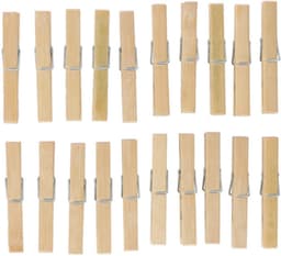 Bamboe wasknijpers - 40x - hout - 9 cm — thumbnail 2
