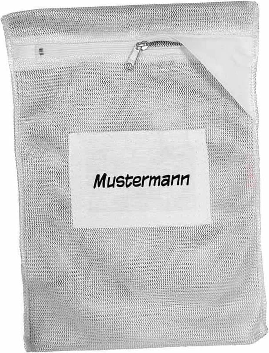 Wasnet 20 x 30 cm met rits - Wit - 2 stuks — afbeelding 1