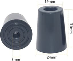 FSW-Products - 4 Stuks Rubberen Voetjes - Onderzetters en Stootdopjes - Rubber Deurstopper - Meubelonderzetter - Trillingsdempers - Antislip Bescherming - 21 x 31 x 19 mm — thumbnail 1