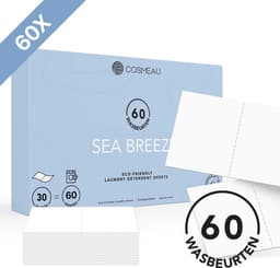 Cosmeau G5 Wasmiddeldoekjes Wasstrips 60 Wasbeurten Zeebries - Wasmiddel - Wasvellen - Wasdoekjes - Detergent Sheets - Laundry Strips — thumbnail 1