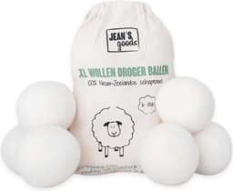 Jean’s goods XL Drogerballen van Wol – Duurzame Wasdrogerballen – Herbruikbaar – 6 Stuks – Beige — thumbnail 1