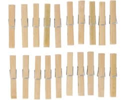 Bamboe wasknijpers - 20x - hout - 9 cm — afbeelding 1