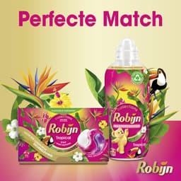 Robijn Wasmiddel - 3-in-1 Wascapsules - Color Tropical - Wasmiddel - 4 x 15 stuks - 60 Wasbeurten — thumbnail 3