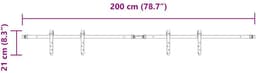 vidaXL - Ophangset - voor - schuifdeur - 200 - cm - koolstofstaal — thumbnail 5