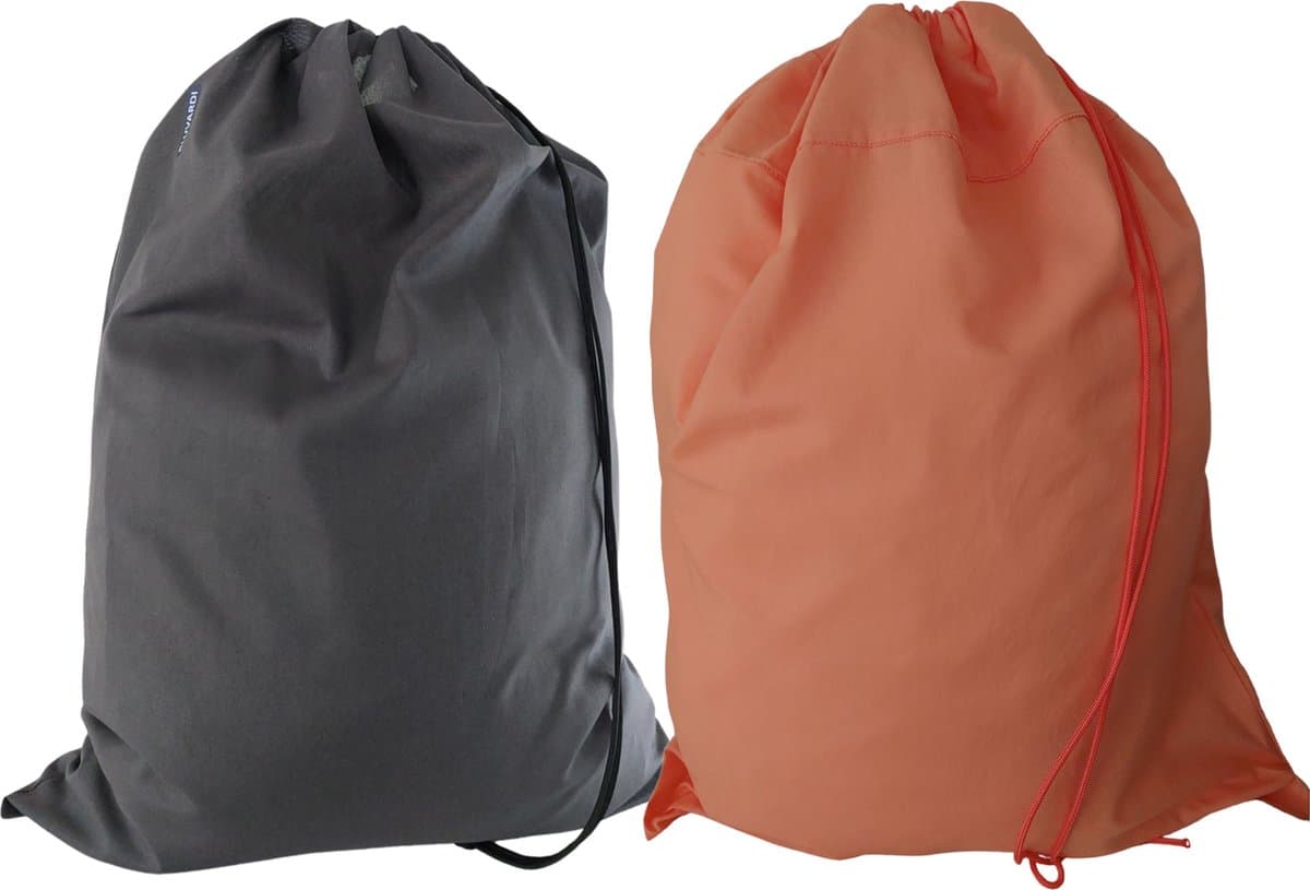 Bluvardi katoenen waszakken set van 2 stuks - XXL -antracit-oranje — afbeelding 1