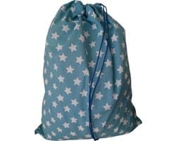 Bluvardi Katoenen waszak -Heavy Duty XXL- met trekkoord - white stars