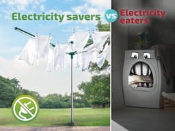 Droogmolen met Easy-Lift-systeem en 50 meter waslijn — thumbnail 3