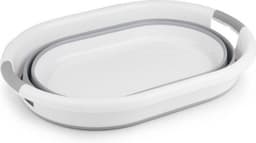 Benson Opvouwbare wasmand - 39 liter - ruimtebesparend - grijs - siliconen handvatten — thumbnail 3