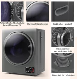Mini wasdroger met 2,5 kg capaciteit en 4 droogmodi – Energiezuinig en Stil — thumbnail 3