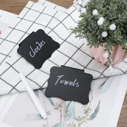 Basket Labels - Bin Clips - Organiseren Opslag - Afneembare Clips - 9 x 6.35 cm - Zwart — thumbnail 4