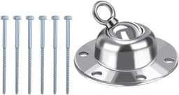 Draaibaar roestvast metalen grondanker – 1 hoofdanker + 6 lange steunpinnen voor tuin, kamperen en buitenactiviteiten — thumbnail 1