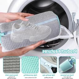 Set van 2 Herbruikbare Schoenwaszakken voor de Wasmachine, Ideaal voor Sneakers en Alle Schoenmaten, Met Rits en Duurzaam Ontwerp — thumbnail 5