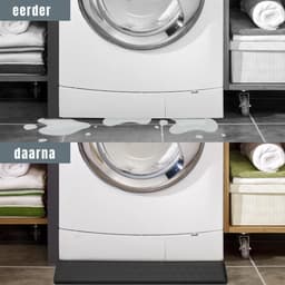 RUX® Lekbak Wasmachine - Lekbak - Anti Trillingsmat Wasmachine - Lekbak Wasmachine 60x60 - Lekbak Wasmachine Universeel - Zwart - 60cm x 60cm x 2cm — thumbnail 5