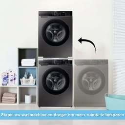Verstelbaar Wasmachine & Droger Stapelrek – Universeel Model – Met Bevestigingsbanden & Anti-slip Pads — thumbnail 4