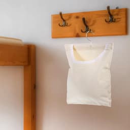 Draagbare Wasknijperhouder - Hangende Opbergtas - Wasknijpers Opbergen - Draaibare Haak - 30 x 25.5 cm - Beige — thumbnail 3
