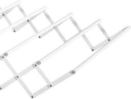 Opvouwbaar Wandwasrek 63,5x60x20cm Wit Metaal Weerbestendig 5 Lijnen tot 10kg Ruimtebesparend voor Terras Badkamer — thumbnail 4