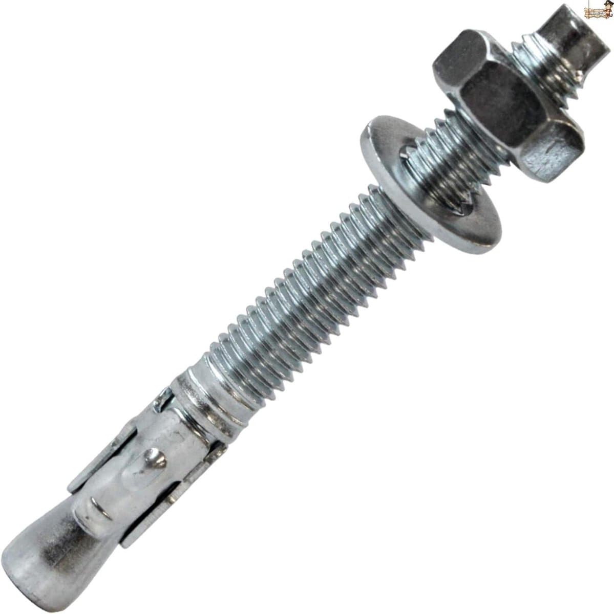 Metaalanker voor Hoge Belasting - Verankeringsbout - Vastzetten Constructies - Anti-rotatie Systeem - 8x75 mm - Zilverkleurig — afbeelding 1