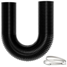 PromoHome 100 mm Afzuigslang 3 m, 5-laags Aluminium PVC Ventilatieslang voor Mobiele Airconditioner, Droger en Afzuigventilator, Zwart — thumbnail 1