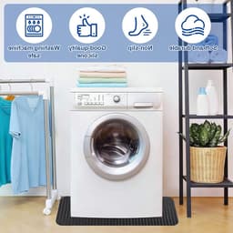 Dubbelzijdige Antislip Anti-trillingsmat 60 x 60 cm voor Wasmachine en Droger, Universele Vloermat voor Badkamer en Keuken, Vuilafstotend en Duurzaam — thumbnail 4