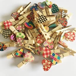 100 Mini Kledingknijpers voor Creatieve Klussen met Hartjes - Perfect voor Hobby, Decoratie en DIY Projecten — thumbnail 2