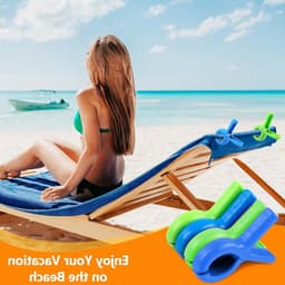 Grote wasknijpers 10 stuks in blauw en groen voor handdoeken, camping en beddengoed - stevig, antislip en gebruiksvriendelijk — thumbnail 5