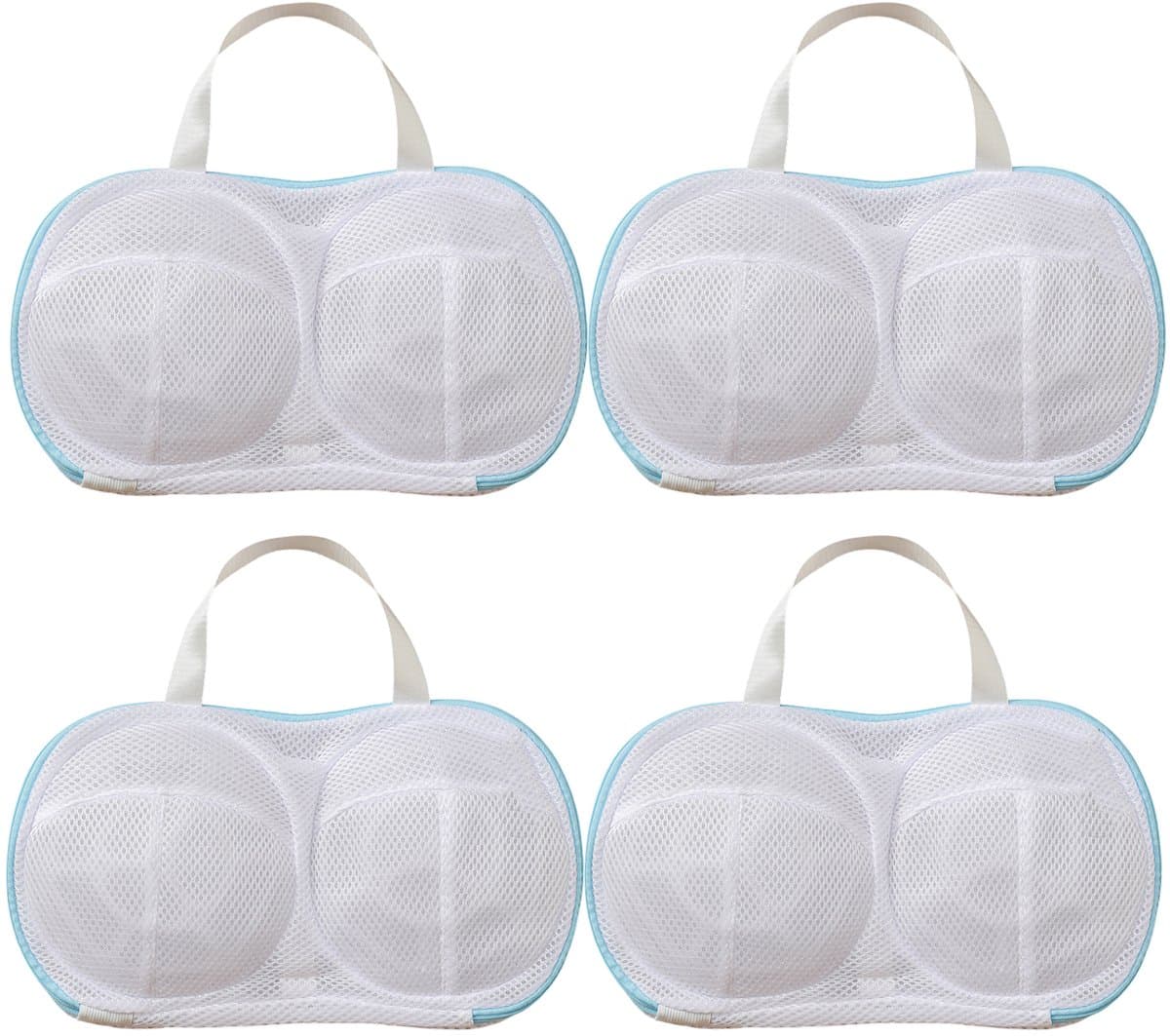 4-delige waszak set voor bh’s – Wasnet met rits – Herbruikbare waszakken voor lingerie en kleine kledingstukken — afbeelding 1