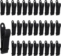 Clips - 30 Stuks - Mini-metalen klemmen - Hangende krokodillenklemmen - Geschikt voor kleding, foto's, gordijnen, badkamer - 4×1.3cm - Zwart — thumbnail 1